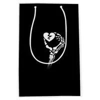 Skeleton Hand Holding Heart Simple Expression Medium Gift Bag