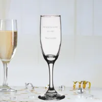 Business name employee champagne flute