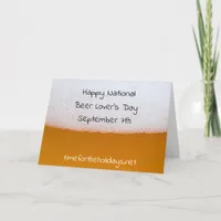 Happy National Beer Lover's Day, Funny Holidays Card