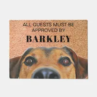 All Guests Must Be Approved, Cute Dog | Pet Photo  Doormat