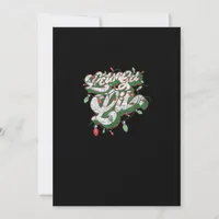 Let's Get Lit - Funny Drinking Christmas Light Gra Holiday Card