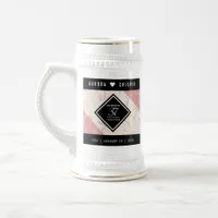 Elegant 37th Alabaster Wedding Anniversary Beer Stein