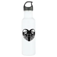 Skeleton Heart Hands Sign Halloween Costume Retro  Stainless Steel Water Bottle