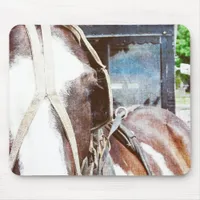 Pinto Amish Buggy Horse Mouse Pad