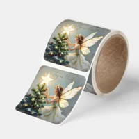 Joyeux Noël | Pretty Fairy Christmas Square Sticker