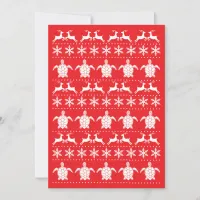 Christmas Sea Turtles Cute Festive Jumper Design Holiday Card