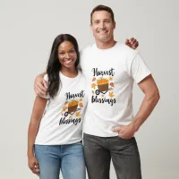 Harvest Blessings Typography  T-Shirt