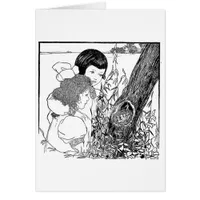 Girls Found A Bird Nest Cards