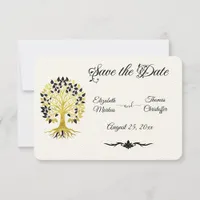 Golden Tree of Life Timeless Sophisticated Elegant Save The Date