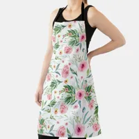 Flower Roses Pattern Apron