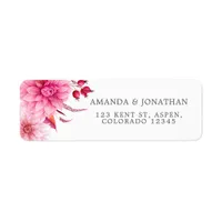 Marsala - Burgundy and Blush Autumn Fall Wedding Label