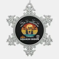 Halloween Trick Or Trumpkin Horror Costume Classic Snowflake Pewter Christmas Ornament