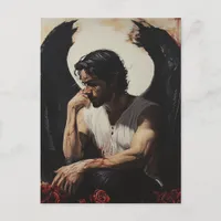 Angel That Fell in the Thorny Roses Postcard