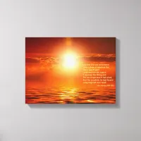 Sunset Orange Golden Sky & Sea Gold Inspire Small Canvas Print