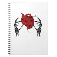 Heart And Hands Skeleton Heart Hands Soft Notebook