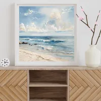 Seascape Beach House Coastal Framed Art