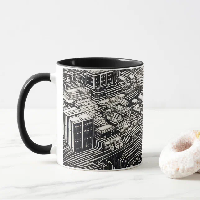 Circuit City ink drawing Mug