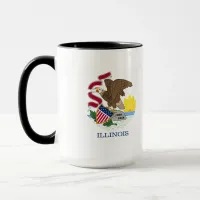 Flag and Seal of Illinois Mug