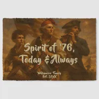 Spirit of ’76 Welcome•1776–2026 Personalized Entry Fiber Doormat