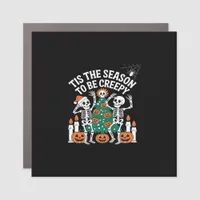 Creepy Funny Skeleton Halloween Spooky Car Magnet