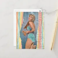 Thumbnail for Fashion model Woman in 1957 on the beach collage Postcard
