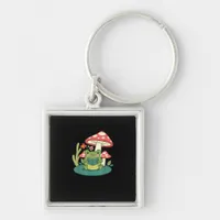 Cottagecore Mushroom Forest Toad Goblincore Mycolo Keychain