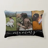 mummy Make Life Grand | 3 Photo Collage Accent Pillow