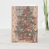 Vintage Christmas Tree Holiday Card