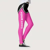 Varsity Basketball Hot Pink Black Shorts Your Logo Leggings