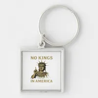 No Kings In America Statue Of  No Kings Day Protes Keychain