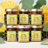Elegant 13th Citrine Wedding Anniversary Honey Jar Favors
