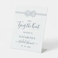 Tying the Knot Nautical Bridal Shower Welcome Pedestal Sign