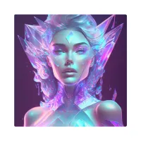 Beautiful Ai Art Pretty Icy Glass like Woman