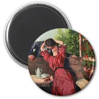 Vintage Couple Kissing Valentines Magnet