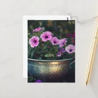 Purple Petunias Postcard