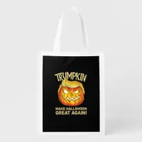 Trumpkin Make Halloween Great Again Funny Pumpkin  Grocery Bag