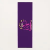 Customizable "Bend It Like 2025" Yoga Cat Yoga Mat