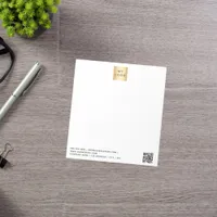 White business logo QR code Notepad