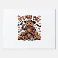 It’s Fall Y’all Western Cowboy Pumpkin Halloween Sign