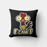 F-Caw-F Classic Vintage Graphic Throw Pillow