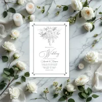 Vintage Lace Floral Wedding QR Code Invitation