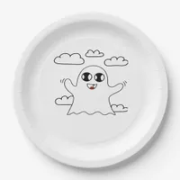 Cute Little Boo Creative Style Paper Plates