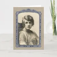 Vintage Beauty, Birthday Greetings Card