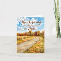 Thanksgiving Across the Miles Autumn Country Road Card