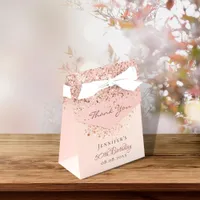 Birthday rose gold blush pink thank you  favor boxes