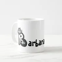 Mug - Name with Initial Cat Letter B