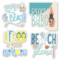 Fun Individual Beach Quotes Quirky Typography Sticker