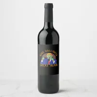 Halloween  Trumpkin Tri-Blend Wine Label