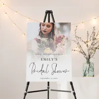 Elegant Photo Overlay Welcome Bridal Shower  Foam Board