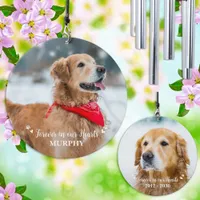 Pet Memorial Forever Hearts Personalized Dog Photo Wind Chime